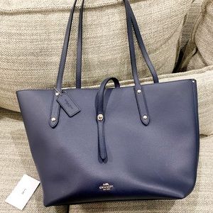 Coach Town Tote Bag Navy Blue
